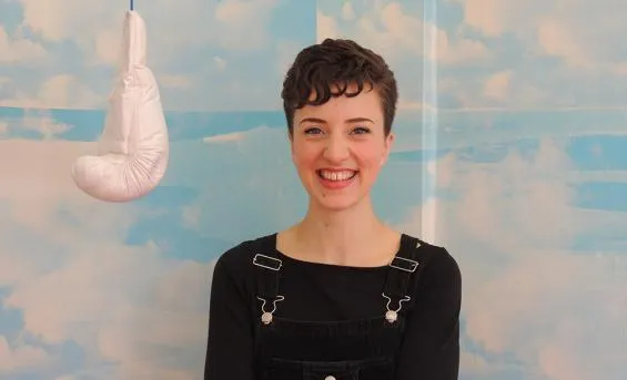 Eleanor McCullogh with her degree show work