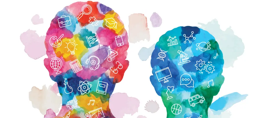 an icon showing 2 minds