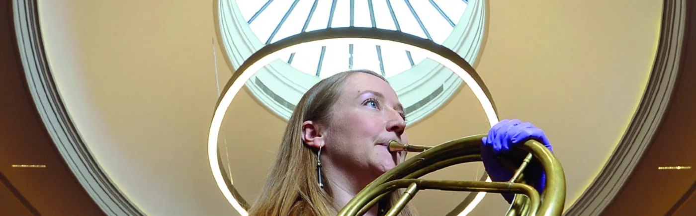 Horn player at St Cecilia's Hall