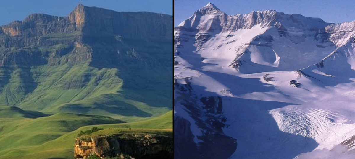 Drakensberg Mountains and Royal Society Range